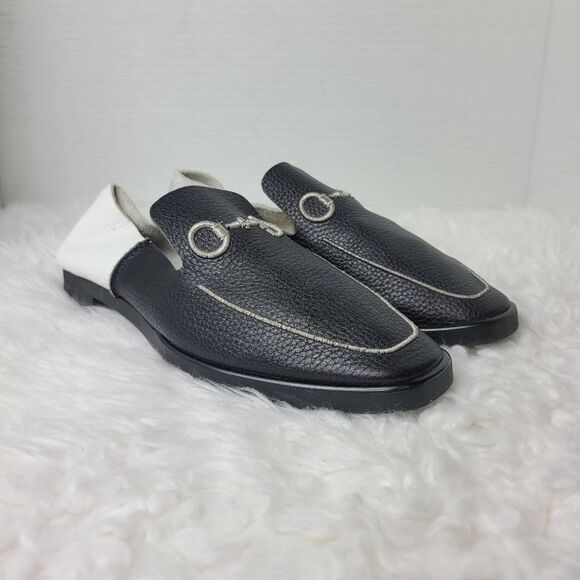 U-Dot By Takumi Inomata Womens Loafers Size 6 Black And White Soft Cow Leather - Picture 1 of 10